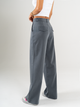 Ref: 069793 Pantalón straight leg, sin prenses, tejido plano liviano, tiro alto, stretch, tono gris