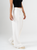 Ref: 069824 Pantalón palazzo, detalle delantero, tejido plano liviano, tiro alto, tono ivory