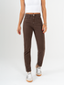Ref: 069850 Pantalón mom fit stretch, tiro alto, tono café