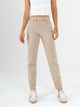 Ref: 069851 Pantalón mom fit stretch, tiro alto, tono arena