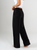Ref: 069854 Pantalón mom flare, sobrepuesto delantero, tejido plano liviano, tiro alto, tono negro