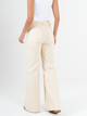 Ref: 069860 Pantalón palazzo stretch, tiro alto, tono caqui con desgaste