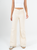 Ref: 069860 Pantalón palazzo stretch, tiro alto, tono caqui con desgaste