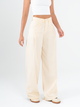 Ref: 069867 Pantalón wide leg, rígido, tiro alto, diseño cinco bolsillos, tono beige