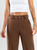 Ref: 069905 Pantalón straight leg, sin prenses, stretch, tejido plano liviano, tiro alto, tono café