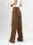 Ref: 069905 Pantalón straight leg, sin prenses, stretch, tejido plano liviano, tiro alto, tono café
