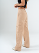 Ref: 069913 Pantalón cargo liviano, tono caqui, silueta amplia, tiro alto