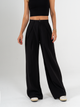 Ref: 069918 Pantalón palazo, con prenses, tejido plano liviano, tiro alto, tono negro