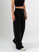 Ref: 069918 Pantalón palazo, con prenses, tejido plano liviano, tiro alto, tono negro