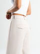 Ref: 069953  Pantalón slouchy, sin prense, tejido plano liviano, tiro alto, tono arena