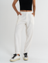 Ref: 069956 Pantalón slouchy, prenses, tejido liviano, tiro alto, tono ivory