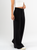 Ref: 069958 Pantalón palazzo, sin prenses, tono negro, tejido plano liviano, tiro alto