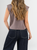 Ref: 0610396  T-shirt manga sisa, fondo entero, cuello en rib, tono taupe