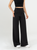 Ref: 069944 Pantalón palazzo, stretch, sin prenses, tejido plano liviano, tono negro