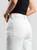 Ref: 069568 Pantalón palazzo stretch, tiro alto, con cortes, tono ivory