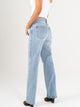Ref: 065891 Jean straight leg, rígido, tiro alto, tono azul claro con rotos
