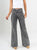 Ref: 065675 Jean mom flare, rígido, tiro alto, tono gris medio
