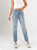 Ref: 065855 Jean Mom fit, rígido, tiro alto, tono azul medio claro con rotos