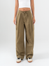 Ref: 069815 Pantalón cargo, tejido plano liviano, prenses, tiro alto, tono verde