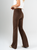 Ref: 0610429 Pantalón flare stretch, tipo legging, tiro alto, tono cafe, tacto suave