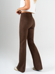 Ref: 0610429 Pantalón flare stretch, tipo legging, tiro alto, tono cafe, tacto suave