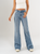 Ref: 065864 Jean mom Flare, rígido, tiro medio, tono azul medio
