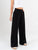 Ref: 069946 Pantalón palazzo, prenses, tono negro, tejido plano liviano, tiro alto