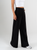 Ref: 069871 Pantalón palazzo, prenses, tono negro, tejido plano liviano, tiro alto
