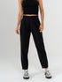 Ref: 069708 Pantalón slouchy, prenses, tejido liviano, tiro alto, tono negro