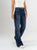 Ref: 065754 Jean mom Flare, rígido, tiro medio, tono azul oscuro