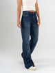 Ref: 065754 Jean mom Flare, rígido, tiro medio, tono azul oscuro