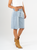 Ref: 065659 Bermuda en denim, rígido, tiro medio, tono azul claro