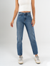 Ref: 065853 Jean Mom fit, rígido, tiro alto, tono azul medio