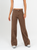 Ref: 069849 Pantalón wide leg, tiro medio, rígido, tono moca