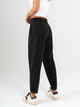 Ref: 069906 Pantalón slouchy, sin prense, tejido plano liviano, stretch, tiro alto, detalle en pretina, tono negro
