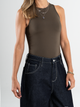 Ref: 0610477 Body stretch, manga sisa, cuello redondo, tono verde