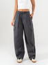Ref: 069816 Pantalón cargo, tejido plano liviano, prenses, tiro alto, tono gris