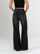 Ref: 065775 Jean palazzo, rígido, tiro medio, tono gris oscuro