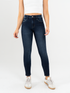 Ref: 065400 Jean Skinny stretch, tiro alto, tono azul oscuro