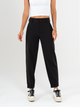 Ref: 069906 Pantalón slouchy, sin prense, tejido plano liviano, stretch, tiro alto, detalle en pretina, tono negro