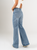 Ref: 065864 Jean mom Flare, rígido, tiro medio, tono azul medio