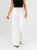 Ref: 069568 Pantalón palazzo stretch, tiro alto, con cortes, tono ivory