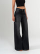 Ref: 065775 Jean palazzo, rígido, tiro medio, tono gris oscuro