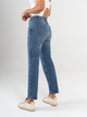Ref: 065853 Jean Mom fit, rígido, tiro alto, tono azul medio