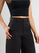 Ref: 069944 Pantalón palazzo, stretch, sin prenses, tejido plano liviano, tono negro