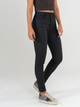 Ref: 065662 Pantalón Skinny, stretch, tiro alto, efecto cuero, tono negro