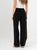 Ref: 069806 Pantalón mom flare, sobrepuesto delantero, tejido plano liviano, tiro alto, tono negro