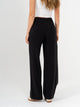 Ref: 069806 Pantalón mom flare, sobrepuesto delantero, tejido plano liviano, tiro alto, tono negro