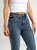 Ref: 065779 Jean Mom fit, rígido, tiro alto, tono azul oscuro