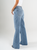 Ref: 065783 Jean palazzo, rígido, detalle en bolsillo, tiro alto, tono azul medio